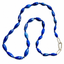 19" AA Faceted Bright Blue Barrel Shaped Lapis Necklace with Sterling Silver Carabiner