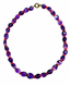 20" Smooth Purple Amethyst Nugget and Pink Topaz Heishi Necklace with Two Tone Diamond Clasp