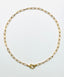 20" Diamond Cut Smooth Paperclip Chain with Gold Vermeil Diamond Clasp