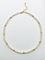 21" 6mm Freshwater Pearl Necklace/Bracelet with Faceted Gold Fill Balls