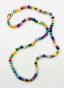 24" Mystic Multicolor Rondelle Necklace with Two Tone Diamond Clasp