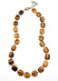 Flat Faceted Golden Tiger's Eye with Vermeil Clasp, 24"