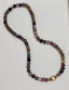 24" Faceted Fluorite Tube and Purple Amethyst Necklace