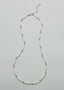 24" Stick Pearl and Pyrite Bead Necklace with Sterling Silver Clasp with 2"Extension Chain