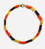 18.5" Faceted Ruby, Citrine, and Carnelian Rondelle Necklace with Two Tone Diamond Clasp