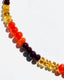18.5" Faceted Ruby, Citrine, and Carnelian Rondelle Necklace with Two Tone Diamond Clasp