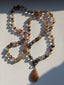 30" Multi Phantom Ball Necklace with Rutilated Quartz Pendant