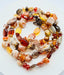 36" Faceted Brandy Opal, Carnelian and Gold Rondelle, Amber and Smoky Quartz Necklace