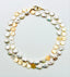 36" Freshwater White Coin Pearl and White/Yellow Mother of Pearl Coin Necklace