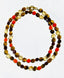 36" Facted Tiger's Eye, Citrine, Carnelian, and Red Garnet Necklace with Gold Clasp
