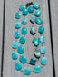 36" Faceted Opalina and Flat Faceted Amazonite Long Necklace