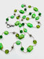 36" Arizona Green Turquoise, Peridot, and Pyrite Mix Necklace with Sterling Silver Clasp