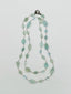 36" Aquamarine and Blue Topaz Necklace with Sterling Silver