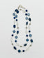 36" Lapis, Kyanite, and Moonstone Necklace with Sterling Silver