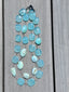 36" Faceted Peruvian Opal and Aqua Peru Chalcedony Long Necklace