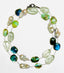 36" Green Amethyst, Faceted Oval Peru Opal, Flat Faceted Labradorite, and Grey Baroque Pearl Necklace