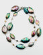 36" AAA Puffy Abalone and Cube Abalone Necklace