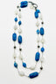 36" Denim Lapis and Rainbow Moonstone Mix Necklace