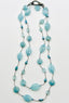 36" AAA Faceted Aquamarine and Pearl Mix Necklace
