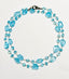 36" AAA Very Blue Aquamarine Bugget and AAA Swiss Blue Topaz Necklace