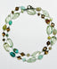 36" Green Amethyst, Aquaprase, and Smoky Quartz Necklace