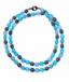36" Blue Mix Crystal Quartz Tube Necklace
