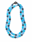 36" Blue Mix Crystal Quartz Tube Necklace