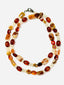 36" Amber, Brandy Opal, and Moonstone Mix Necklace