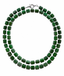 36" Forest Green Faceted Crystal Quartz Tube Necklace
