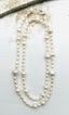 36" Rice Baroque and Round Freshwater Pearl Mix  with Sterling Silver Clasp