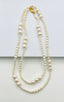 36" 4mm, 6mm and 10mm Freshwater Pearl Combination with Gold Fill Clasp