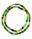 36" Multishade Green Tube Agate Necklace