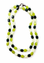 36" Green Mix Faceted Crystal Quartz Tube Necklace