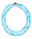 36" Powder Blue Faceted Crystal Quartz Tube Necklace