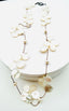 36" Mother of Pearl Teardrop Flutter Necklace with White Freshwater Pearl