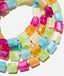 36" Square Multi Color Crystal Quartz Necklace