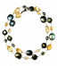 36" Nipomo Marcasite, Faceted Organic and Citrine Nugget, and Mystic Labradorite Necklace