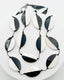 36" Oval Mother of Pearl and Black Tab Necklace