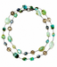 36" Faceted Peruvian Opal, Smoky Quartz Coin, and Small Flat Faceted Oval Mystic Labradorite Necklace