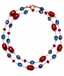 36" Ruby/Kyanite, Ruby Jade, Ruby Rondelle, and London Blue Quartz Necklace