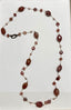 36" Strawberry Quartz Pearl Combination Necklace with Sterling Silver Diamond Clasp