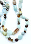 36" Aquamarine, Opal, Smoky Quartz, Freshwater Pearl, Tiger's Eye, and Larimar Mix Necklace