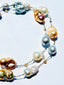 36" White, Grey, and Pink Pearl Combination Necklace with Vermeil Flower Clasp, 36"