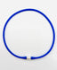 16" Bright Blue Rubber Necklace with White Freshwater Pearl