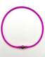 16" Fuschia Rubber Necklace with Tahitian Pearl