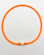 16" Orange Rubber Necklace with White Freshwater Pearl