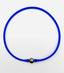 16" Sky Blue Rubber Necklace with Tahitian Pearl