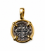 Small Atocha Coin with 14kt Gold Inlay Pendant, 1.87"