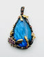 Labradorite and Amethyst Teardrop Shaped Ocean Themed 2T Pendant