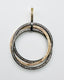 Sterling Silver and Vermeil Diamond Concentric Circle Pendant with Openable Bail